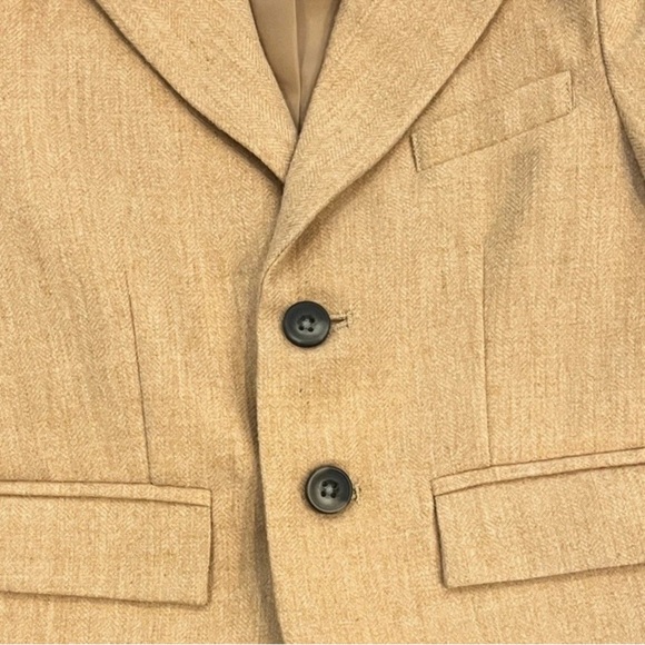 Boys Janie and Jack Tan 18-24 Months Classic Wool Blend Tailored Blazer - Picture 2 of 7